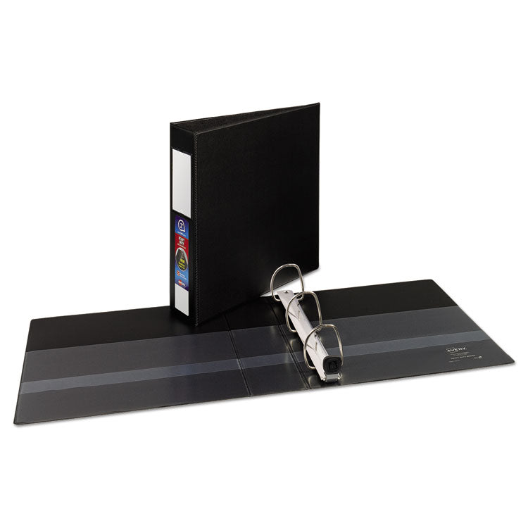 Avery® Heavy-Duty Non-View Binder with DuraHinge and One Touch EZD Rings, 3 Rings, 2" Capacity, 11 x 8.5, Black (AVE79992)