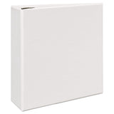 Avery® Durable View Binder with DuraHinge and EZD Rings, 3 Rings, 4" Capacity, 11 x 8.5, White, (9801) (AVE09801)