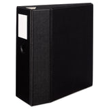 Avery® Heavy-Duty Non-View Binder, DuraHinge, Three Locking One Touch EZD Rings, Spine Label, Thumb Notch, 5" Cap, 11 x 8.5, Black (AVE79996)