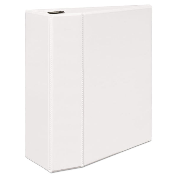 Avery® Durable View Binder with DuraHinge and EZD Rings, 3 Rings, 5" Capacity, 11 x 8.5, White, (9901) (AVE09901)