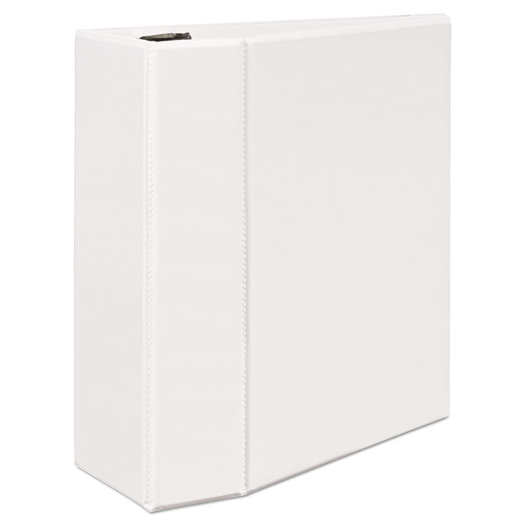 Avery® Durable View Binder with DuraHinge and EZD Rings, 3 Rings, 5" Capacity, 11 x 8.5, White, (9901) (AVE09901)