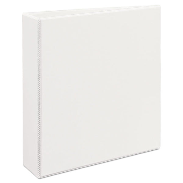 Avery® Durable View Binder with DuraHinge and EZD Rings, 3 Rings, 2" Capacity, 11 x 8.5, White, (9501) (AVE09501)