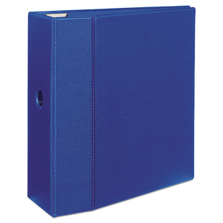 Avery® Heavy-Duty Non-View Binder with DuraHinge, Locking One Touch EZD Rings and Thumb Notch, 3 Rings, 5" Capacity, 11 x 8.5, Blue (AVE79886) Each