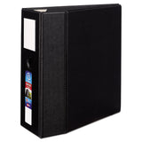 Avery® Heavy-Duty Non-View Binder, DuraHinge, Three Locking One Touch EZD Rings, Spine Label, Thumb Notch, 5" Cap, 11 x 8.5, Black (AVE79996)