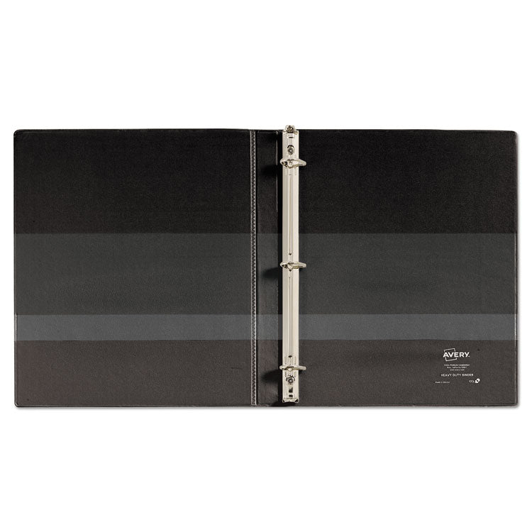 Avery® Heavy-Duty Non Stick View Binder with DuraHinge and Slant Rings, 3 Rings, 0.5" Capacity, 11 x 8.5, Black, (5233) (AVE05233) Each