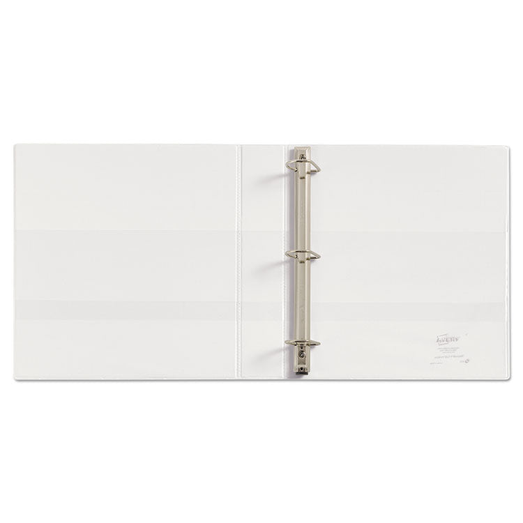 Avery® Heavy-Duty Non Stick View Binder with DuraHinge and Slant Rings, 3 Rings, 1.5" Capacity, 11 x 8.5, White, (5404) (AVE05404) Each