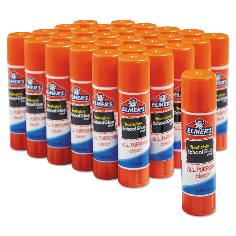 Elmer's Washable School Glue Sticks, 0.21 oz, Applies and Dries Clear, 8/Pack (EPIE5003E5004) Pack of 8