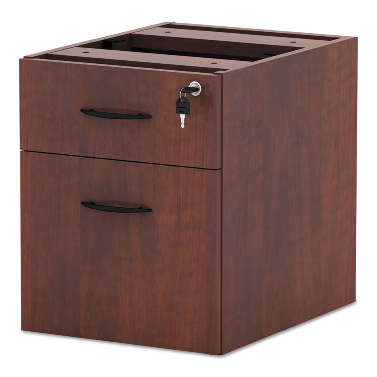 Alera® Alera Valencia Series Hanging Pedestal File, Left/Right, 2-Drawer: Box/File, Legal/Letter, Cherry, 15.63 x 20.5 x 19.25 (ALEVA552222MC)