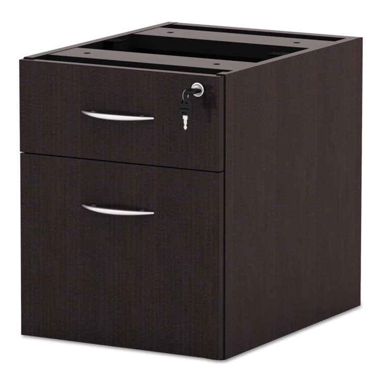 Alera® Alera Valencia Series Hanging Pedestal File, Left/Right, 2-Drawers: Box/File, Legal/Letter, Espresso, 15.63" x 20.5" x 19.25" (ALEVA552222ES)