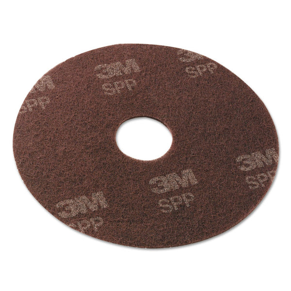 Scotch-Brite™ Surface Prep Floor Pads, 16" Diameter, Brown, 10/Carton (MMMSPP16)