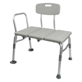 McKesson Knocked Down Bath Transfer Bench Removable Arm Rail 17-1/2 to 22-1/2 Inch Seat Height 400 lbs. Weight Capacity (1088139_CS) 1/CS