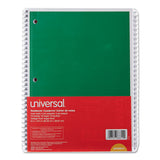 Universal® Wirebound Notebook, 1-Subject, Medium/College Rule, Assorted Cover Colors, (70) 10.5 x 8 Sheets, 4/Pack (UNV66614) Pack of 4