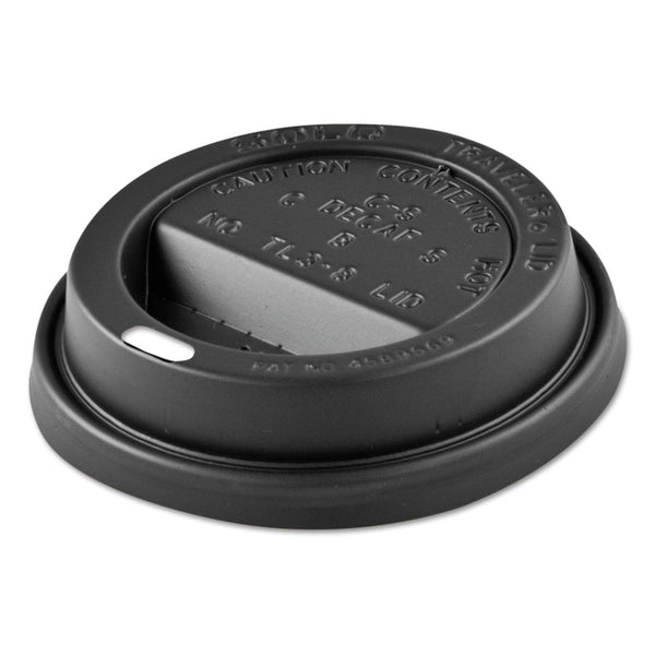 SOLO® Solo Traveler Sip Through Lids for ThermoGuard Hot Cups, Fits 12, 16, 20, 24 oz, Black, 1,200/Carton (DCCTL1224TGB) Case of 1200