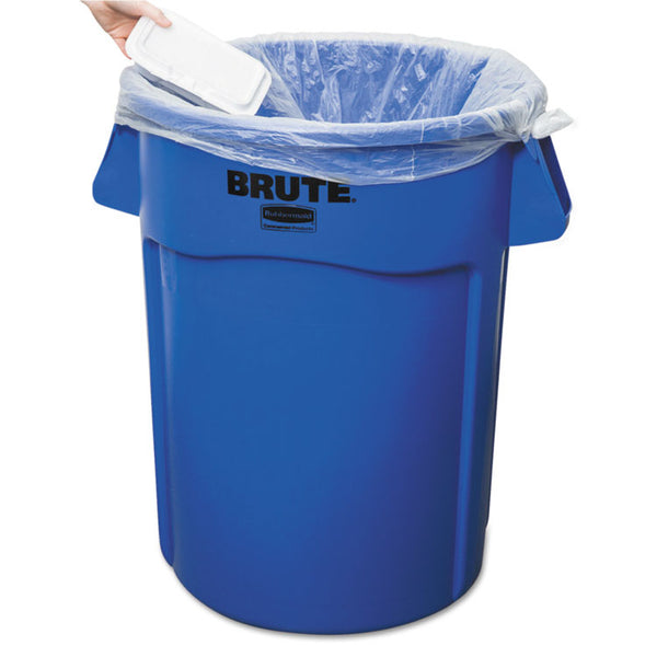 Rubbermaid® Commercial Vented Round Brute Container, 44 gal, Plastic, Blue (RCP264360BE) Each