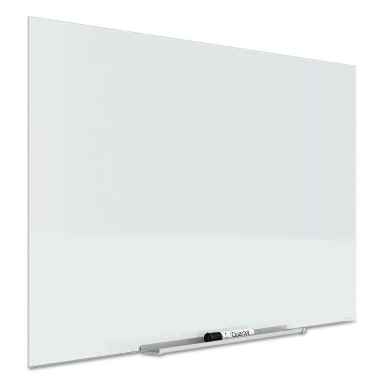 Quartet® InvisaMount Magnetic Glass Marker Board, 39 x 22, White Surface (QRTG3922IMW) Each