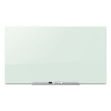 Quartet® InvisaMount Magnetic Glass Marker Board, 74 x 42, White Surface (QRTG7442IMW)