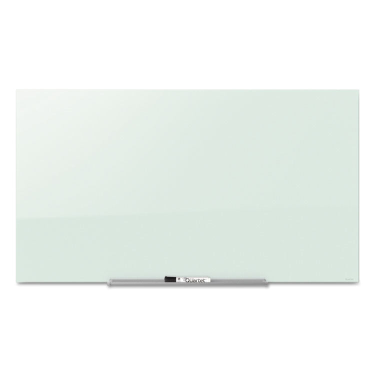 Quartet® InvisaMount Magnetic Glass Marker Board, 85 x 48, White Surface (QRTG8548IMW)