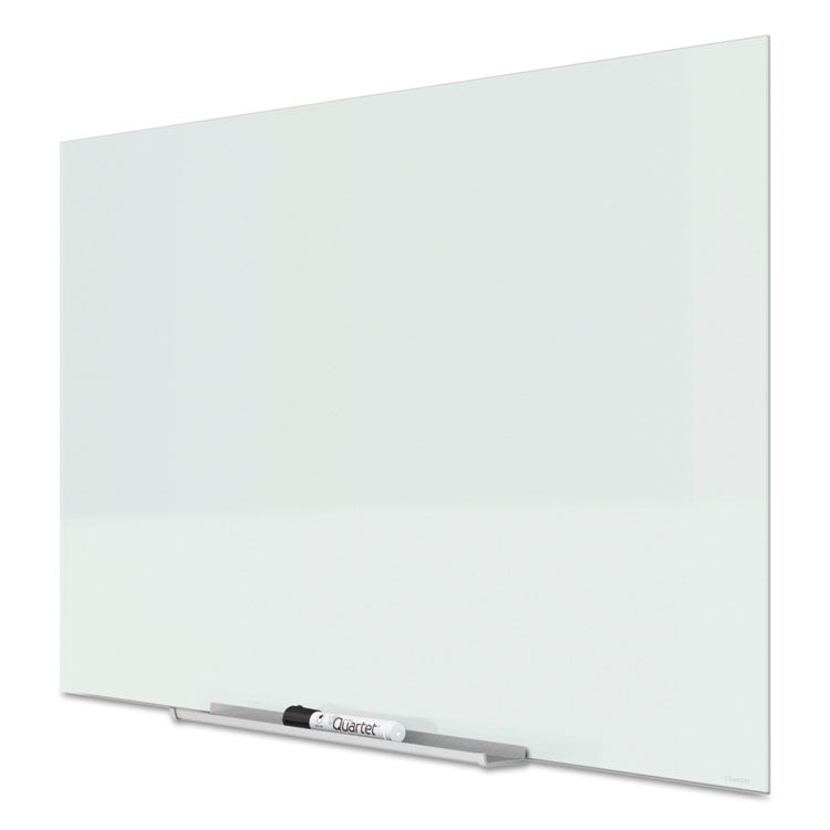 Quartet® InvisaMount Magnetic Glass Marker Board, 39 x 22, White Surface (QRTG3922IMW) Each