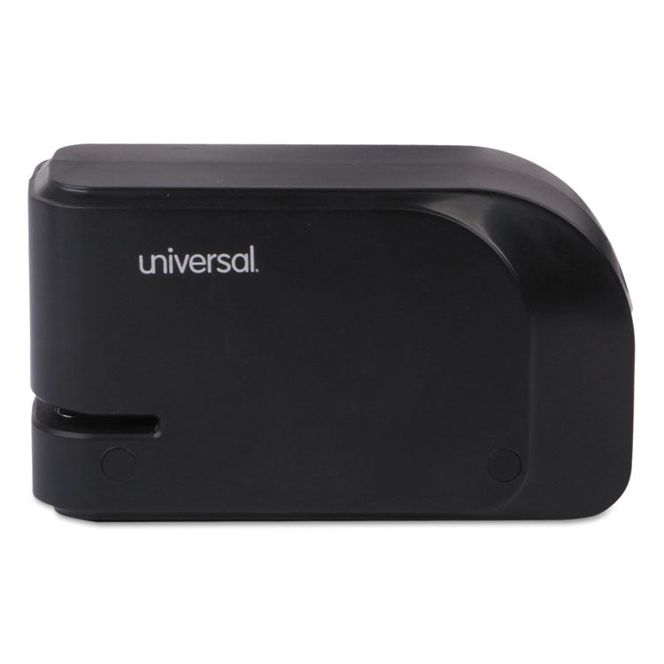 Universal® Half-Strip Electric Stapler with Staple Channel Release Button, 20-Sheet Capacity, Black (UNV43120)