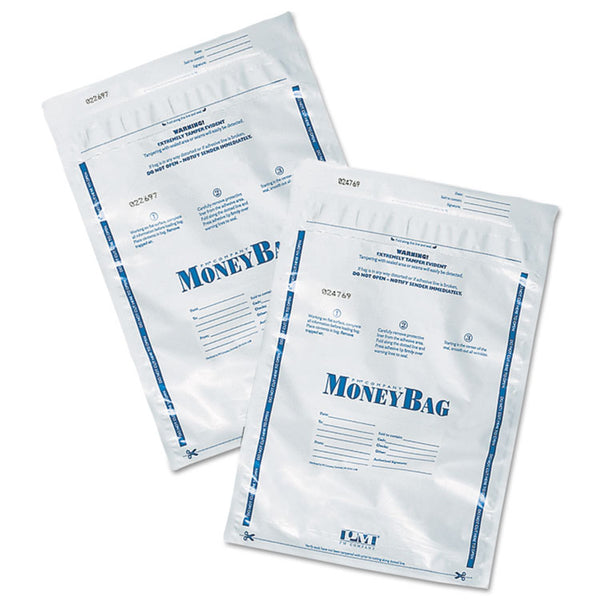 SecurIT® Tamper-Evident Deposit Bag, Plastic, 9 x 12, White, 100/Pack (ICX94190068) Pack of 100