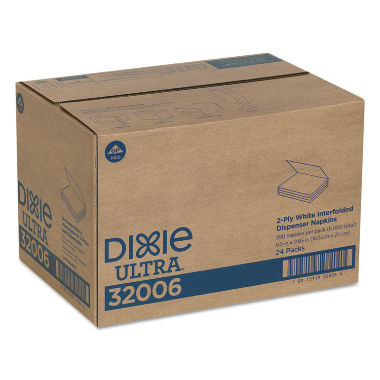Dixie® Interfold Napkin Refills Two-Ply, 6 1/2" x 9 7/8", White, 6000/Carton (GPC32006) Case of 6000