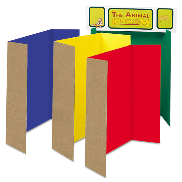 Pacon® Spotlight Corrugated Presentation Display Boards, 48 x 36, Blue, Green, Red, Yellow, 4/Carton (PAC37654) Carton of 4