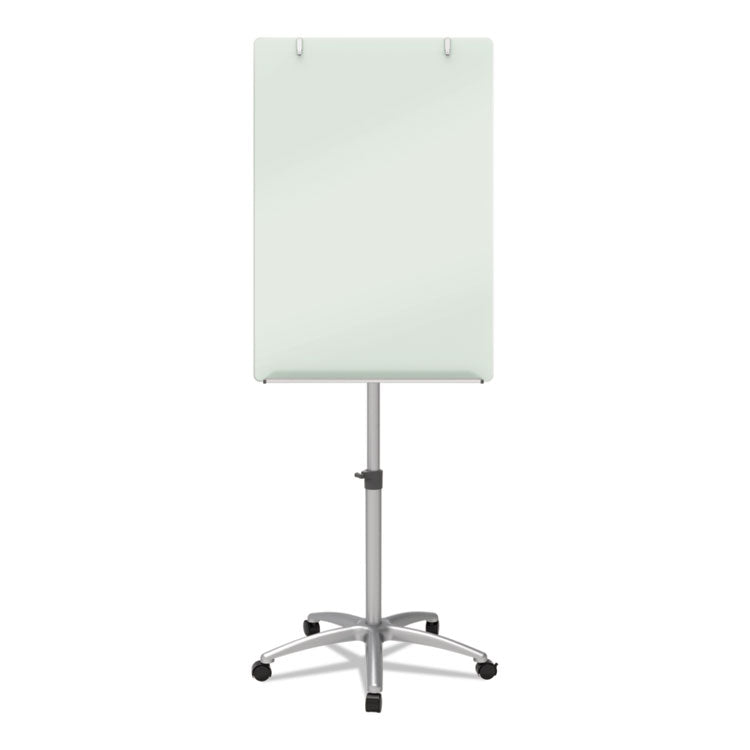 Quartet® Infinity Glass Mobile Presentation Easel, 3 ft x 2 ft, Silver/White (QRTECM32G) Each