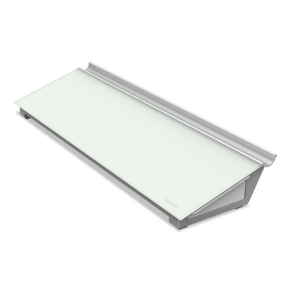 Quartet® Glass Dry Erase Desktop Computer Pad, 18 x 6, White Surface (QRTGDP186)