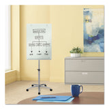 Quartet® Infinity Glass Mobile Presentation Easel, 3 ft x 2 ft, Silver/White (QRTECM32G) Each