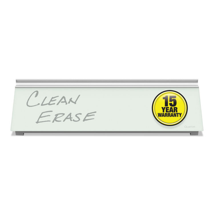 Quartet® Glass Dry Erase Desktop Computer Pad, 18 x 6, White Surface (QRTGDP186) Each