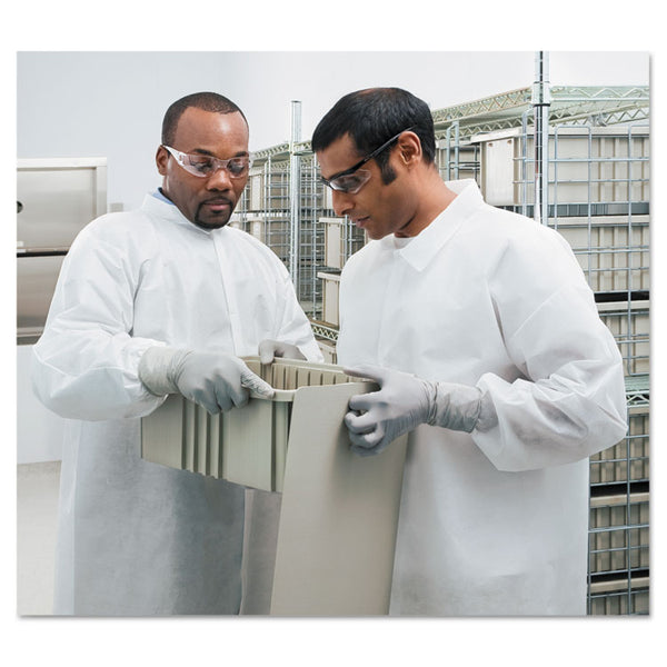 KleenGuard™ A20 Breathable Particle Protection Lab Coat, Snap Closure/Open Wrists/Pockets, Large, White, 25/Carton (KCC10029) Case of 25