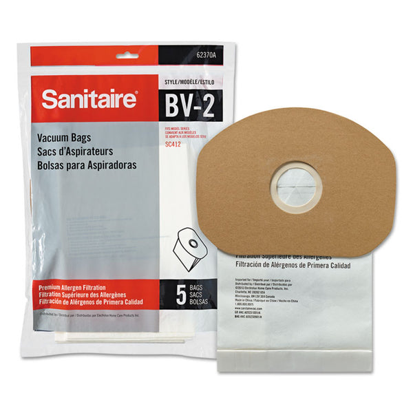 Sanitaire® Disposable Dust Bags for Sanitaire Commercial Backpack Vacuum, 5/Pack, 10 Packs/Carton (EUR62370A10CT)