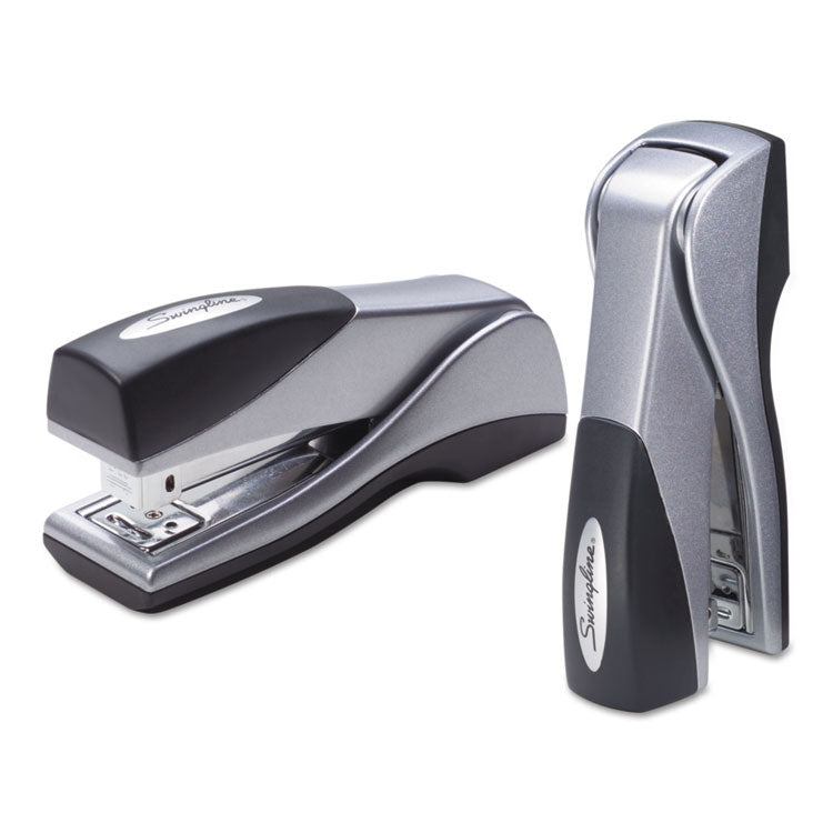 Swingline® Optima Grip Compact Stapler, 25-Sheet Capacity, Silver (SWI87816)