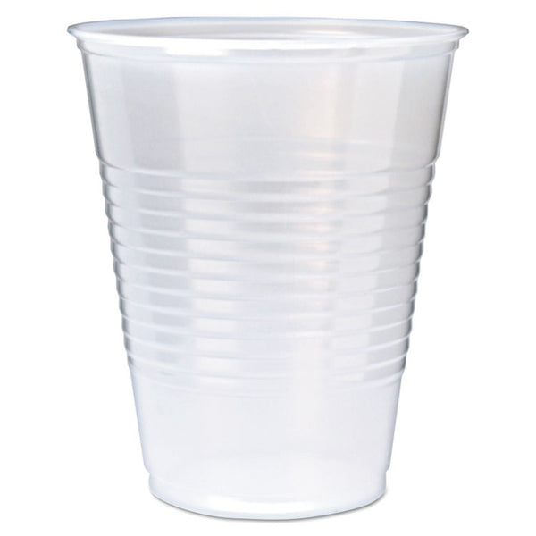 Fabri-Kal® RK Ribbed Cold Drink Cups, 12 oz, Translucent, 50/Sleeve, 20 Sleeves/Carton (FABRK12)