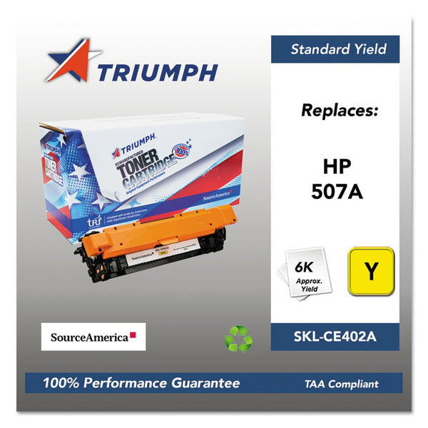 Triumph™ 751000NSH1281 Remanufactured CE402A (507A) Toner, 6,000 Page-Yield, Yellow (SKLCE402A)