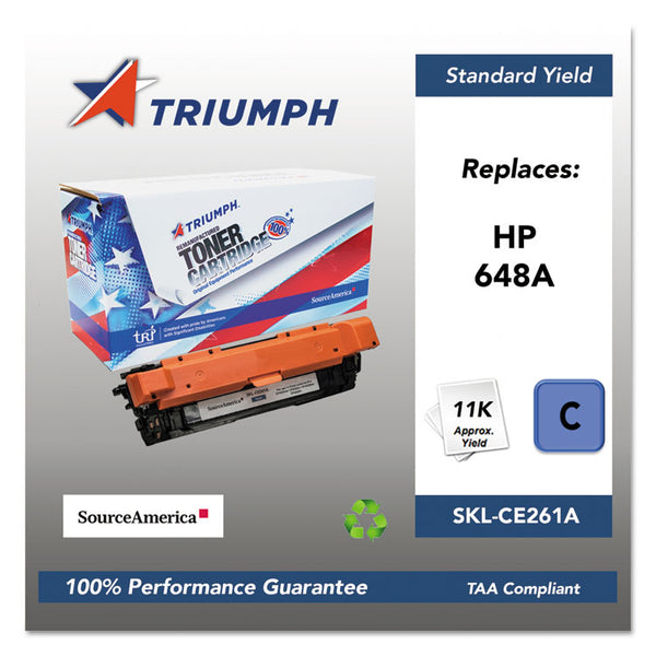 Triumph™ 751000NSH1115 Remanufactured CE261A (648A) Toner, 11,000 Page-Yield, Cyan (SKLCE261A)
