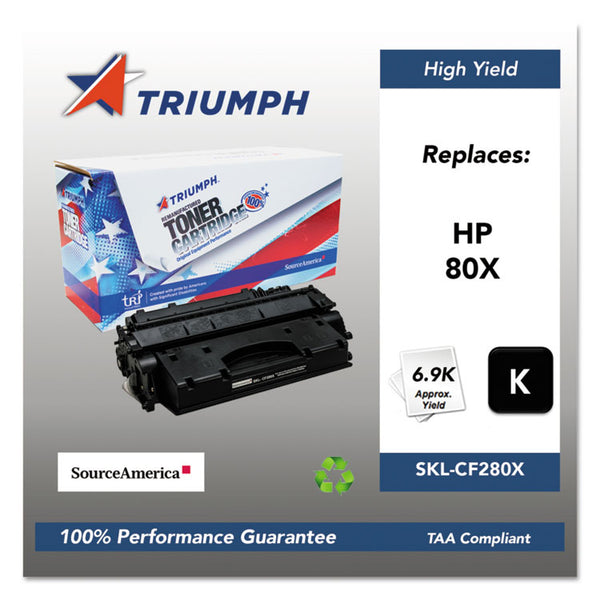 Triumph™ 751000NSH1319 Remanufactured CF280X (80X) High-Yield Toner, 6,900 Page-Yield, Black (SKLCF280X)