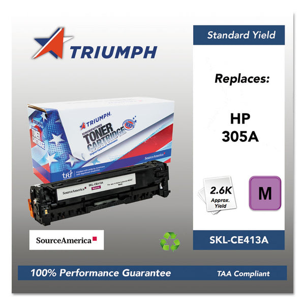Triumph™ 751000NSH1287 Remanufactured CE413A (305A) Toner, 2,600 Page-Yield, Magenta (SKLCE413A)