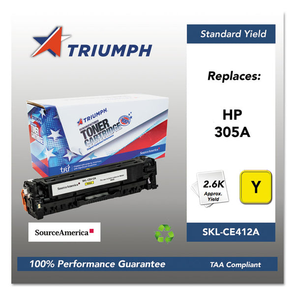 Triumph™ 751000NSH1286 Remanufactured CE412A (305A) Toner, 2,600 Page-Yield, Yellow (SKLCE412A)