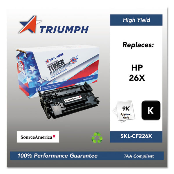 Triumph™ 751000NSH1588 Remanufactured CF226X (26X) High-Yield Toner, 9,000 Page-Yield, Black (SKLCF226X)