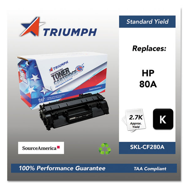 Triumph™ 751000NSH1318 Remanufactured CF280A (80A) Toner, 2,700 Page-Yield, Black (SKLCF280A)