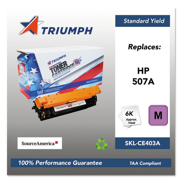 Triumph™ 751000NSH1282 Remanufactured CE403A (507A) Toner, 6,000 Page-Yield, Magenta (SKLCE403A)