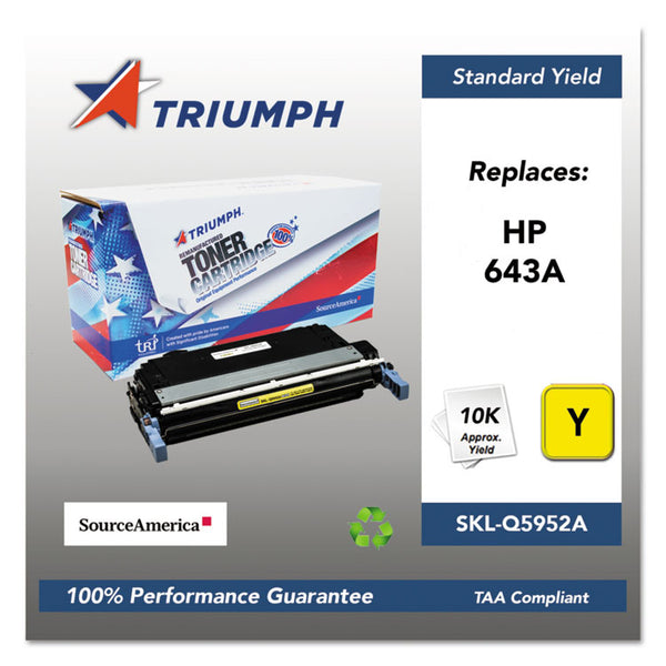 Triumph™ 751000NSH0285 Remanufactured Q5952A (643A) Toner, 10,000 Page-Yield, Yellow (SKLQ5952A)