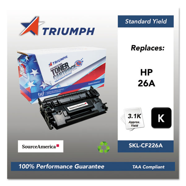 Triumph™ 751000NSH1587 Remanufactured CF226A (26A) Toner, 3,100 Page-Yield, Black (SKLCF226A)