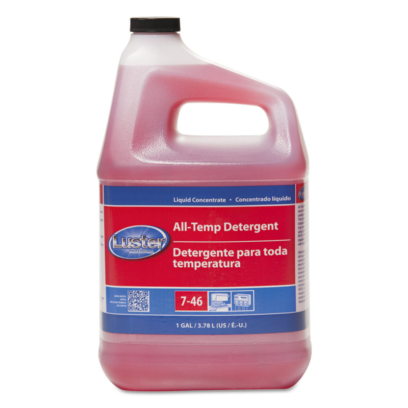 Luster Professional All-Temp Detergent, Liquid, 1 gal, 4/Carton (PPL45922) Case of 4