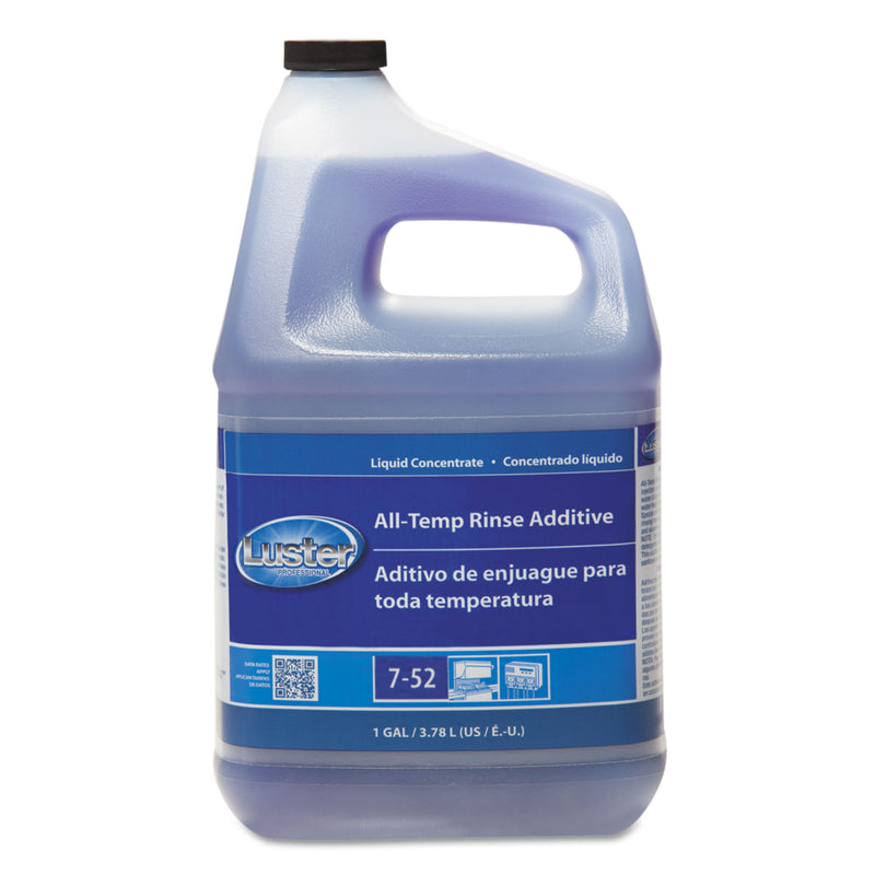 Luster Professional All-Temp Rinse Additive, Liquid, 1 gal, 4/Carton (PPL45912) Case of 4