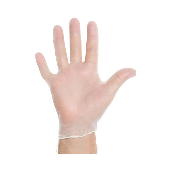 Halyard™ Exam Glove Medium NonSterile Vinyl Standard Cuff Length Smooth Clear Not Rated (415633_CS) 1000/CS