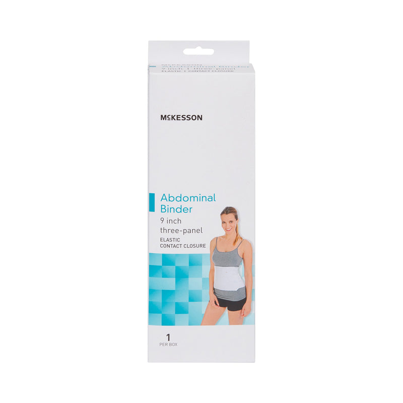 McKesson Abdominal Binder Medium / Large Hook and Loop Closure 45 to 62 Inch Waist Circumference 9 Inch Height Adult (1159056_EA) 1/EA