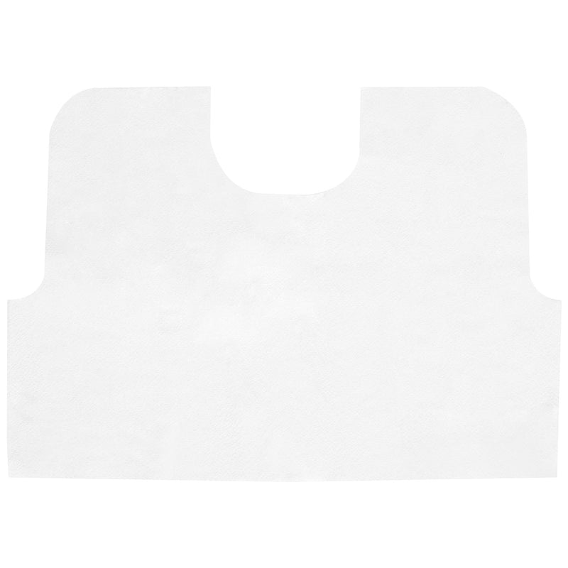 McKesson Exam Cape White One Size Fits Most Front / Back Opening Without Closure Unisex Disposable (201063_CS) 100/CS
