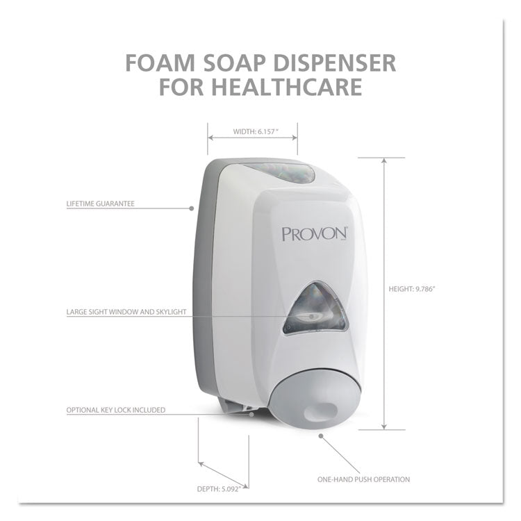 PROVON® FMX-12T Foam Soap Dispenser, 1,250 mL, 6.25 x 5.12 x 9.88, Dove Gray (GOJ516006)